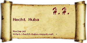 Hecht Huba névjegykártya